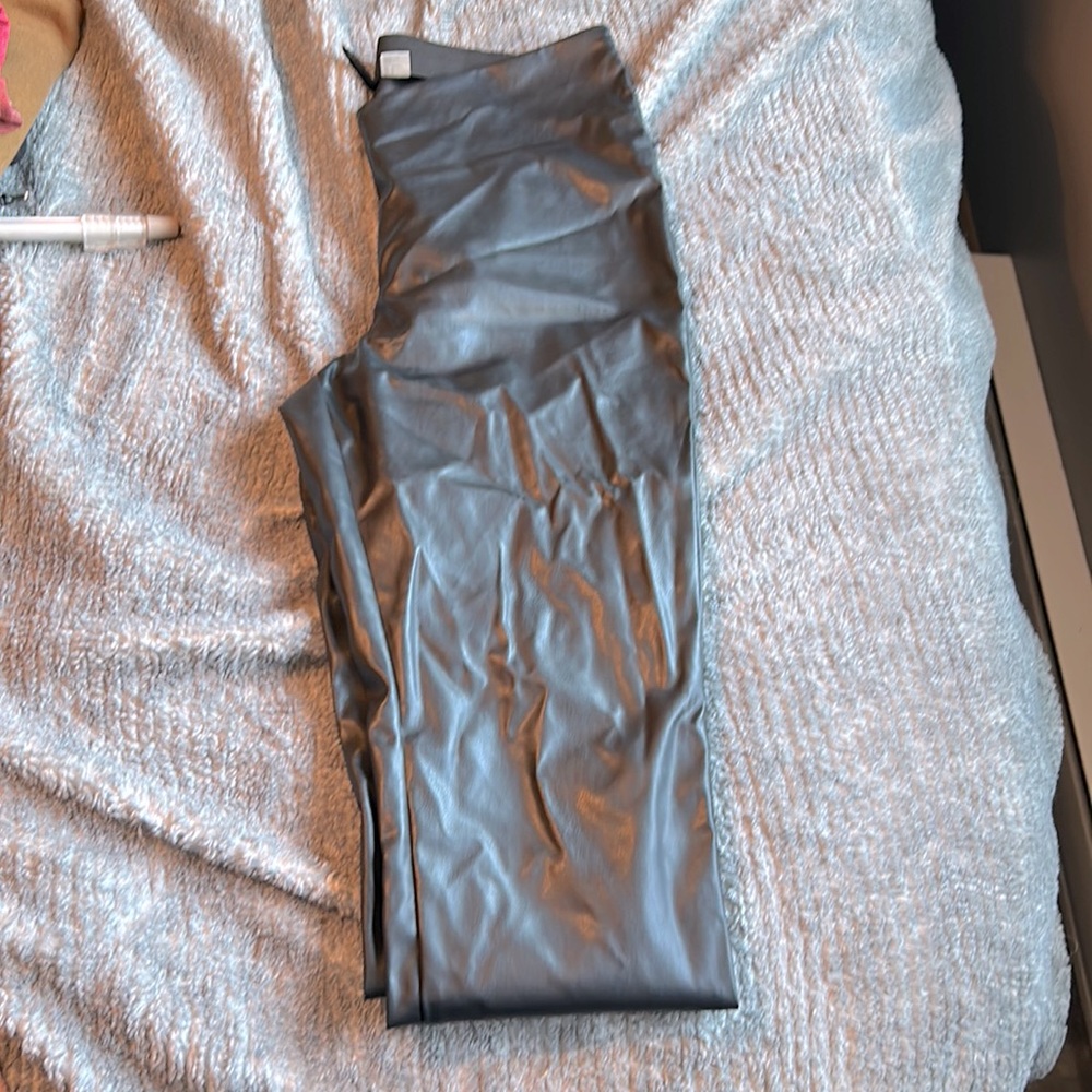 Black leather pants